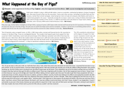 Bay of Pigs Sources