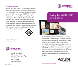 1143 Caring for ACRYLITE acrylic sheet