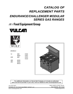 catalog of replacement parts endurance/challenger modular series