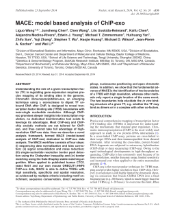 MACE: model based analysis of ChIP-exo
