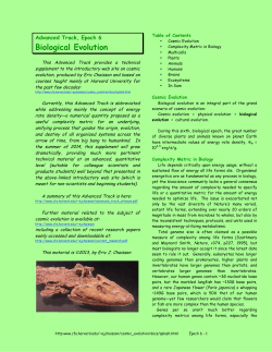Biological Evolution - Harvard-Smithsonian Center for Astrophysics