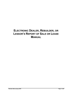 EDRS Dealer Manual