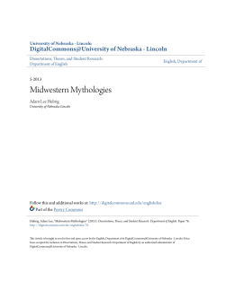 Midwestern Mythologies - DigitalCommons@University of Nebraska