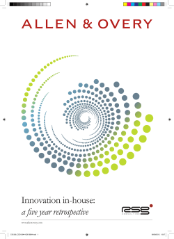 Innovation in-house: a five year retrospective