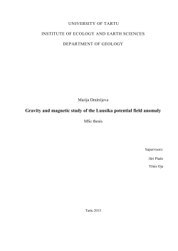 Gravity and magnetic study of the Luusika potential field anomaly