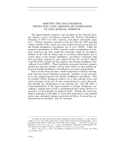 shifting the fisa paradigm: protecting civil liberties by eliminating ex