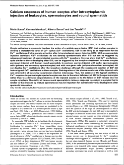 Calcium responses of human oocytes after intracytoplasmic injection