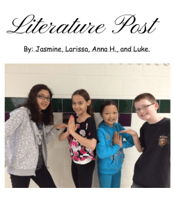 By: Jasmine, Larissa, Anna H., and Luke.