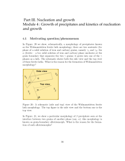 Growth of precipitates and kinetics of nucleation and growth