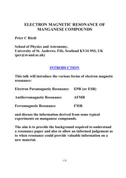 ELECTRON MAGNETIC RESONANCE OF MANGANESE