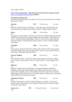 Essex Apple Varieties - Essex Biodiversity Project