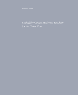 Rockefeller Center: Modernist Paradigm for the Urban Core