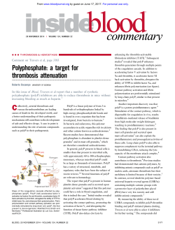 Polyphosphate: a target for thrombosis attenuation