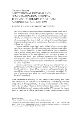 Country Report INSTITUTIONAL REFORMS AND