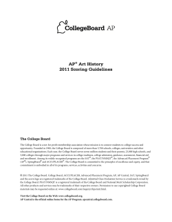 AP&reg; Art History 2011 Scoring Guidelines