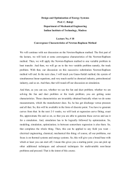 Design and Optimization of Energy Systems Prof. C. Balaji