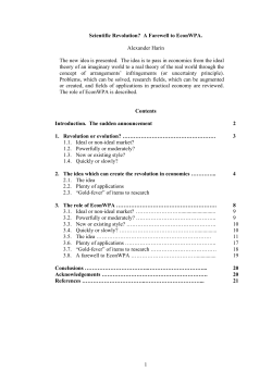 Scientific Revolution? - EconWPA