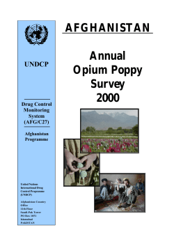 AFGHANISTAN Annual Opium Poppy Survey 2000