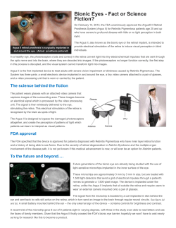 Bionic Eyes - Fact or Science Fiction?