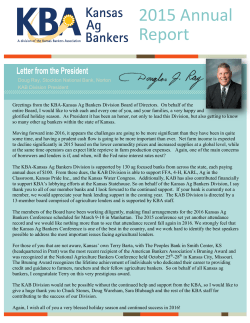 2015 Annual Report - Kansas Bankers Association