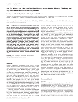 Filtering Efficiency and Age Differences in Visual Working Memory
