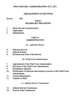 The Judiciary Administration Act No 4, 2011
