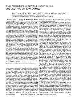 Fuel metabolism in men and women during and after long
