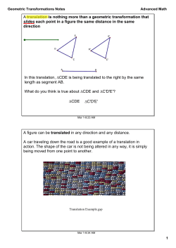 Geometric Transformations Notes