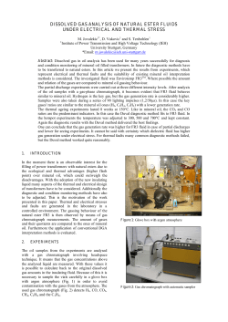 DISSOLVED GAS ANALYSIS OF NATURAL ESTER FLUIDS
