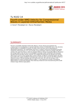 Fourth-Order NMO Velocity for Compressional Waves in
