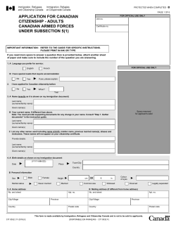 CIT 0532 E : Application for Canadian Citizenship