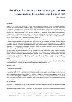 The effect of Protechmasta Infrared rug on the skin temperature of
