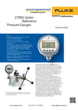2700G Series Reference Pressure Gauges