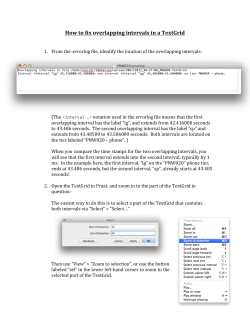 How to fix overlapping intervals in a TextGrid