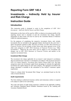 Indirectly Held by Insurer and Risk Charge Instructions