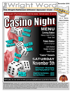 November 2016 - Wright Patterson Officers` Spouses` Club