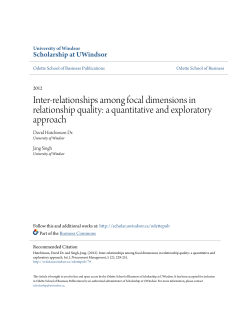 Inter-relationships among focal dimensions in relationship quality: a