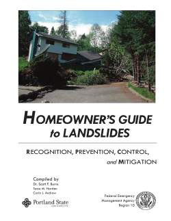 Homeowner`s Guide to Landslides - Oregon Department of Geology