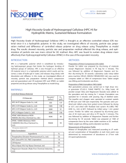High Viscosity Grade of Hydroxypropyl Cellulose (HPC