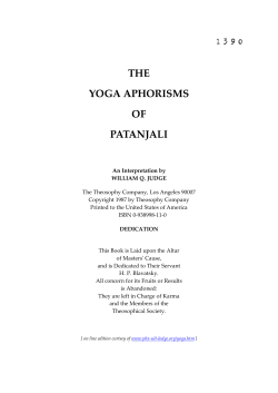 Patanjali`s Yoga Aphorisms - United Lodge of Theosophists