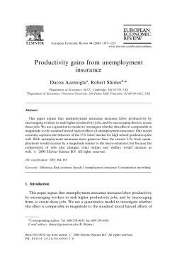 Productivity gains from unemployment insurance