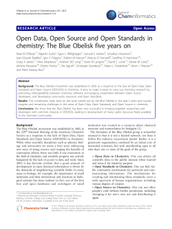 Open Data, Open Source and Open Standards in chemistry: The