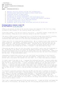 RR at World Trade Center 9/11 2001