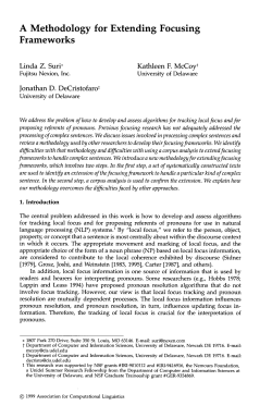 A Methodology for Extending Focusing Frameworks