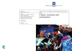 Culture, inclusion and participation