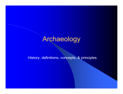Archaeology - UNT Geography