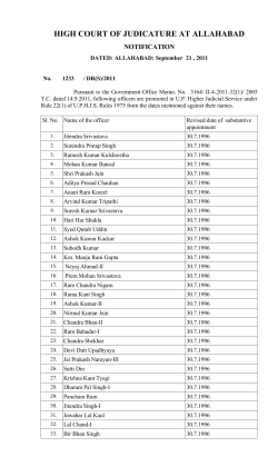high court of judicature at allahabad notification