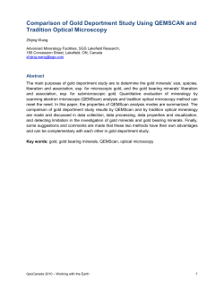 Comparison of Gold Deportment Study Using