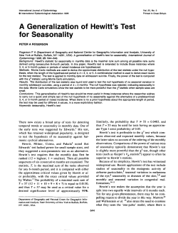 A Generalization of Hewitt`s Test for Seasonality