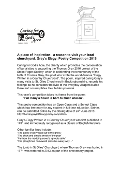 A place of inspiration - a reason to visit your local churchyard. Gray`s